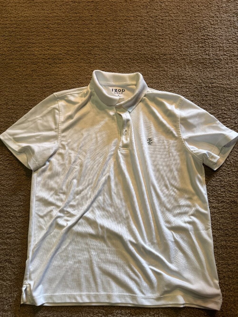 Izod White Golf Polo Medium